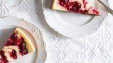 Cranberry Swirl Cheesecake