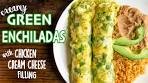 Creamy Green Enchiladas (Enchiladas Verdes) with Chicken ...