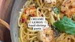 Creamy Lemon Basil Shrimp Pasta 🍋 #pastatiktok #shrimp ...