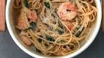 Creamy One-Pot Spinach Shrimp Pasta Recipe by Tasty