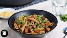 Creamy Pea and Smoky 'Bacon' Penne