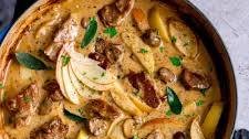 Creamy Pork and Apple Casserole with Cider