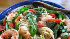 Creamy Shrimp Pasta Primavera