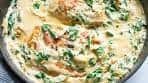 Creamy Spinach Artichoke Chicken Skillet