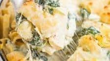 Creamy Spinach Artichoke Pasta Bake