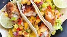 Crispy Fish Tacos with Mango Chilli Salsa