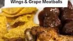 Crispy Lemon Pepper Wings & Grape Heinz 57 Meatballs ...