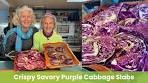 Crispy Savory Purple Cabbage Slabs