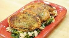 Crispy Skin Chicken Breasts with Escarole and White Beans