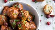 Crock Pot Cranberry BBQ Meatballs