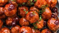 Crockpot Cranberry BBQ Meatballs