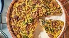 Crustless Quiche with Spinach and Mushrooms