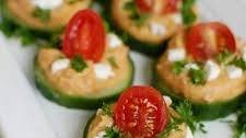 Cucumber Hummus Bites