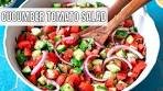 Cucumber Tomato Salad (Mediterranean Salad - Easy Salad ...