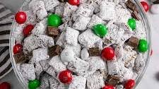 Dark Chocolate Peppermint Christmas Puppy Chow