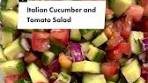 Delicious Italian Cucumber and Tomato Salad Recipe