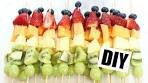 DIY Rainbow Fruit Kebabs | Christmas Party Idea