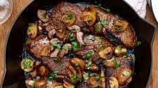 Easy Balsamic Glazed Steak Tips and Mushrooms