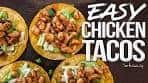 Easy Chicken Tacos (w/ Avocado Cream Sauce) | SAM THE ...
