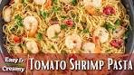 Easy Creamy Tomato Shrimp Angel Hair Pasta