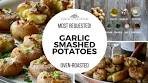 Easy GARLIC SMASHED POTATOES recipe!