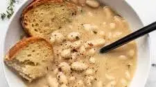 Easy Rosemary Garlic White Bean Soup