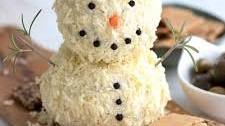 Easy Snowman Cheeseball