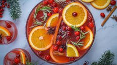 Easy Sparkling Holiday Party Punch (Non-Alcoholic)