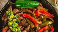 EASY STEAK FAJITAS WITH AVOCADO CHIMICHURRI