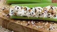 Everything Bagel Stuffed Celery Snacks