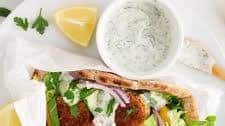 Falafel Gyro with Greek Tzatziki