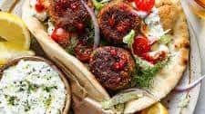 Falafel Gyros with Feta Tzatziki