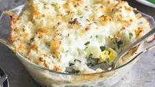 Fish pie with spinach