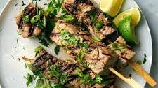 Fish Skewers With Herbs and Lime