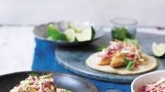 Fish Tacos with Creamy Chipotle Cabbage Slaw