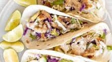 Fish Tacos with Lime Crema