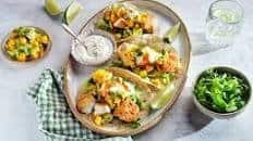 Fish Tacos with Mango and Avocado Salsa