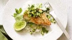 Fish with avocado salsa