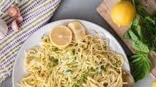 Fresh Herb Pasta with Garlic Lemon Sauce