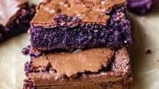 Fudgy Ube Brownies