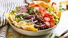 Fully Loaded Taco Salad with Salsa Dressing