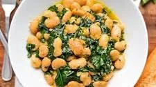 Garlic Butter Beans with Spinach