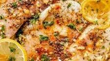 GARLIC BUTTER OVEN BAKED TILAPIA