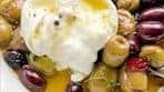 Garlic Herb Roasted Olives with Burrata cheese.You you more ...