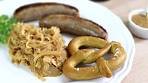 German Beer Brats with Sauerkraut