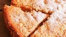 German Peach Kuchen Cake with Almond Streusel