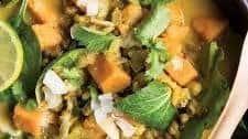 Gingered Sweet Potato and Mung Bean Curry with Coconut