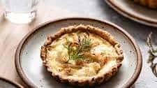 Goat Cheese Quiche with Caramelized Onions and Thyme