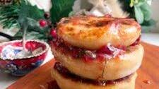 Gooey Brie and Cranberry Stuffed Flatbreads