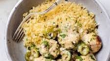 Greek Chicken Meatballs in Lemon Cream Sauce